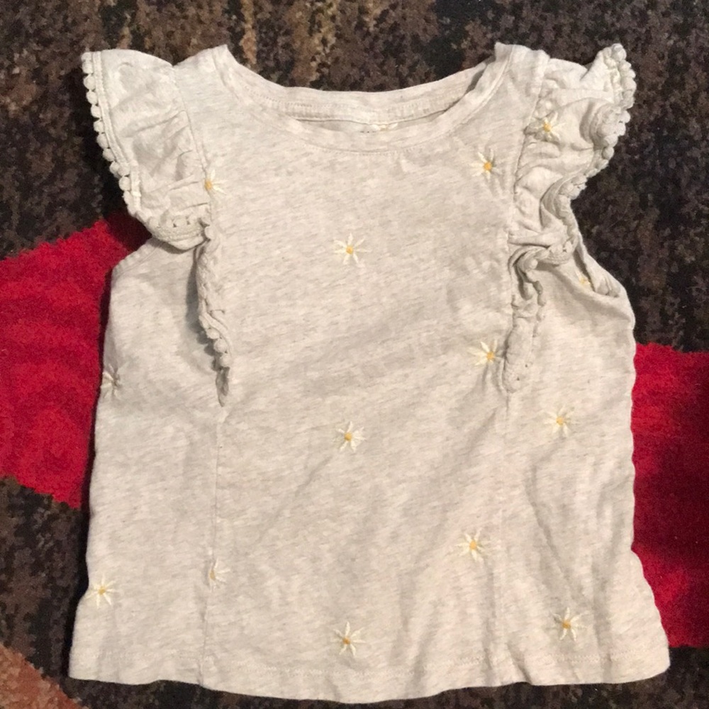 Kids Gap flowered flutter sleeve top - x small